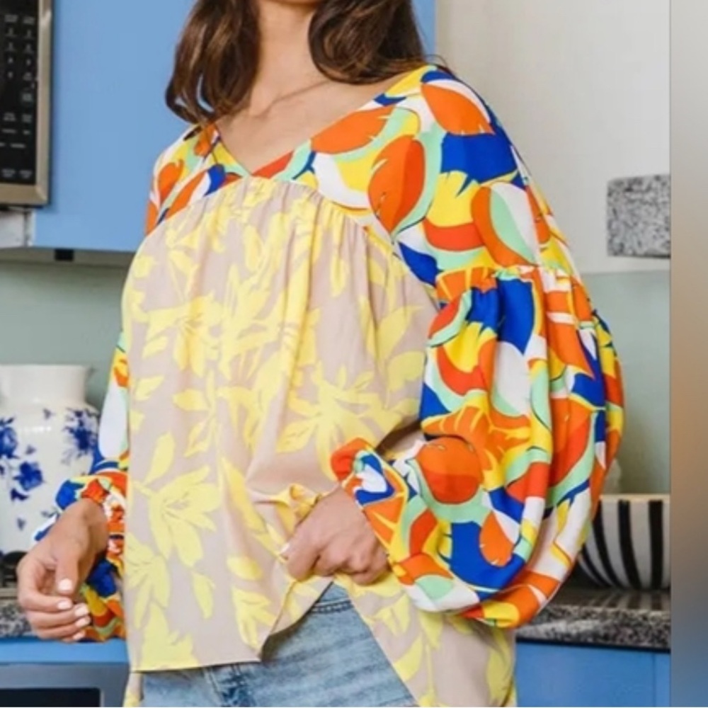 Bucket list Vibrant Multicolor Women's Top
Size medium